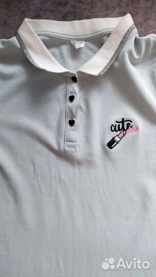 Школьная футболка-поло для девочки