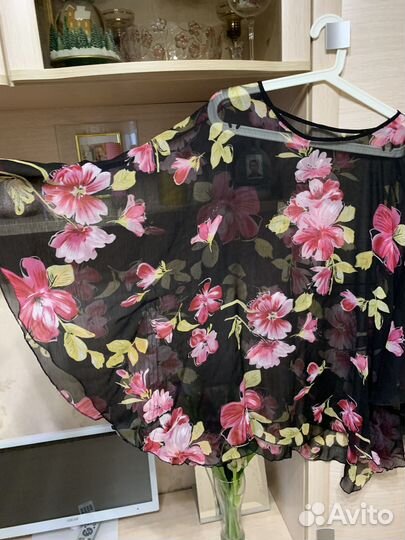 Блузка безразмерная летучая мышь 62