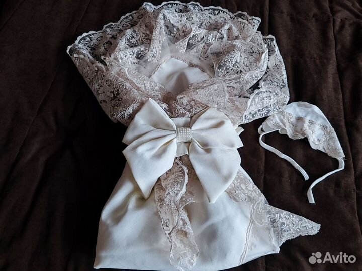 Потрясающий льняной конверт на выписку