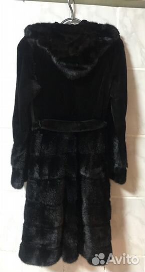 Шуба норковая с капюшоном 42 44