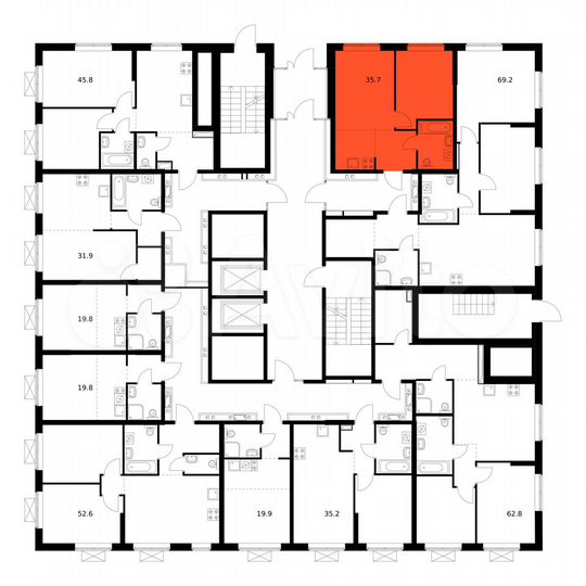 1-к. квартира, 35,7 м², 2/17 эт.