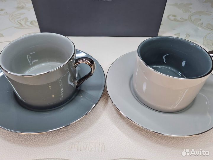 Чайный набор Оттенки серого на 2 персоны