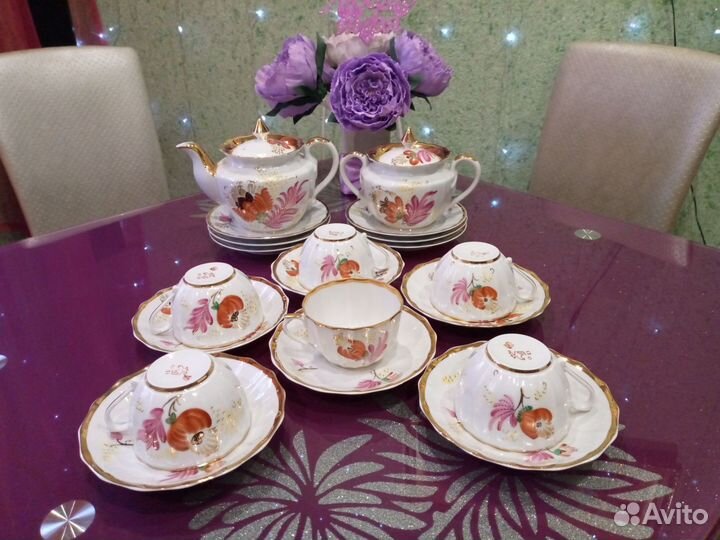 Набор чайный фарфоровый на 6 персон