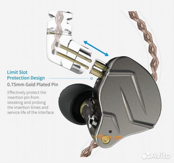 Hi-Res наушники KZ ZSN PRO+пенные амбушюры