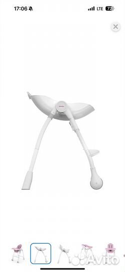 Стульчик для кормления oribel cocoon розовый