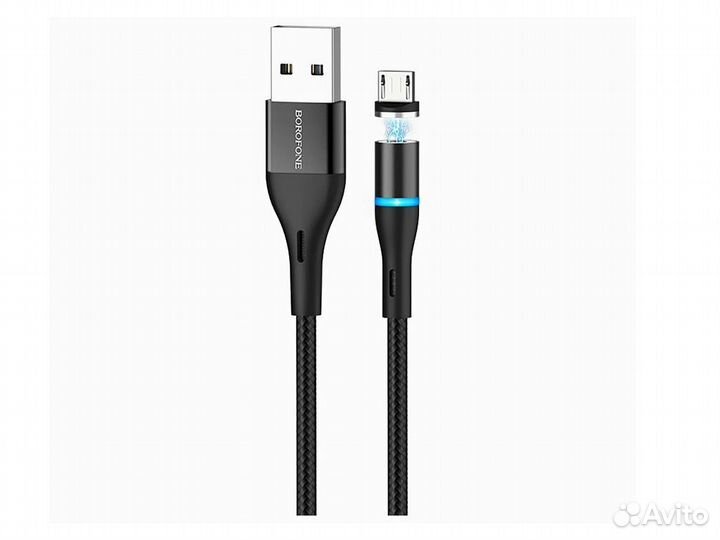 Кабель Магнитный borofone BU16 1 м Micro-USB