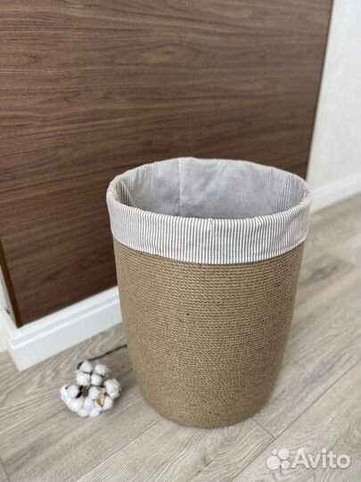 Корзина для белья из джута