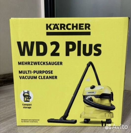Новый запечатанный пылесос Karcher WD2 Plus