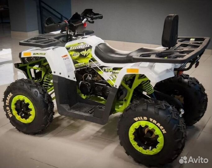 Квадроцикл Motoland Wild Track 200 LUX бело-желтый