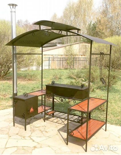 Мангал с печью