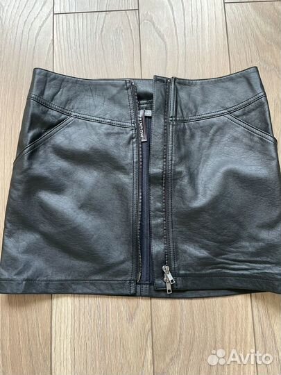 Юбка кожаная