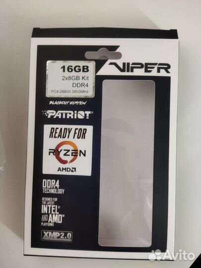 Patriot viper 16 GB 3600 Mhz
