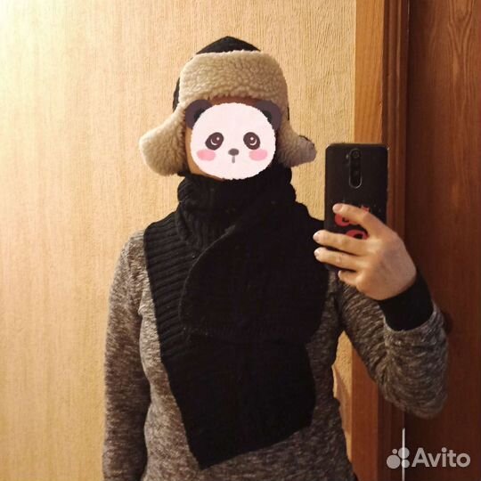 Комплект шапка и шарф зима