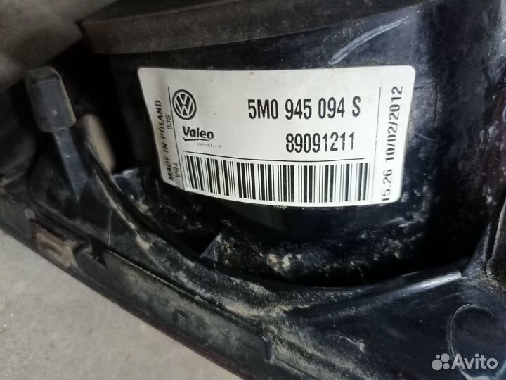 Фара задняя Wolkswagen Golf Plus 6