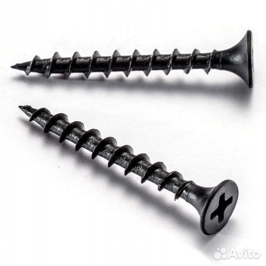 Саморез черный по дереву