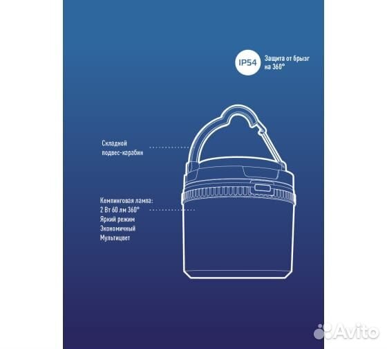 Космос Фонарь кемпинговый. кос602В 3хR03(AAA)