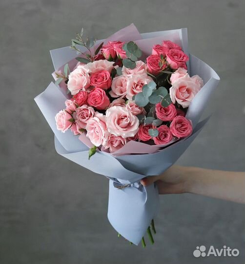 Кустовые пионовидные розы купить в Новосибирске