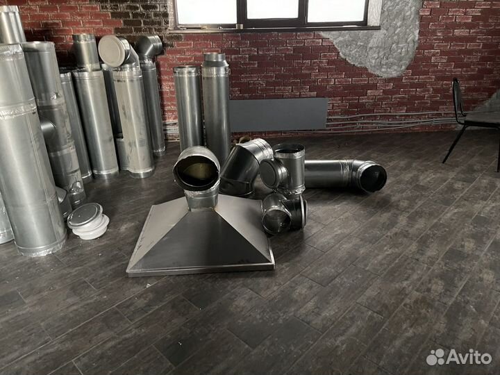 Трубы для дымохода оцинкованные разных диаметров