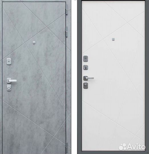 Дверь входная Бетон тёмный металлическая