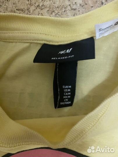 Футболка мужская hm новая желтая Hello Kitty