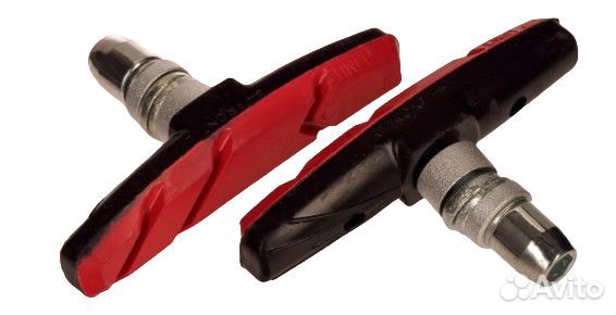 Колодки тормозные V-brake резьбовые (красный)