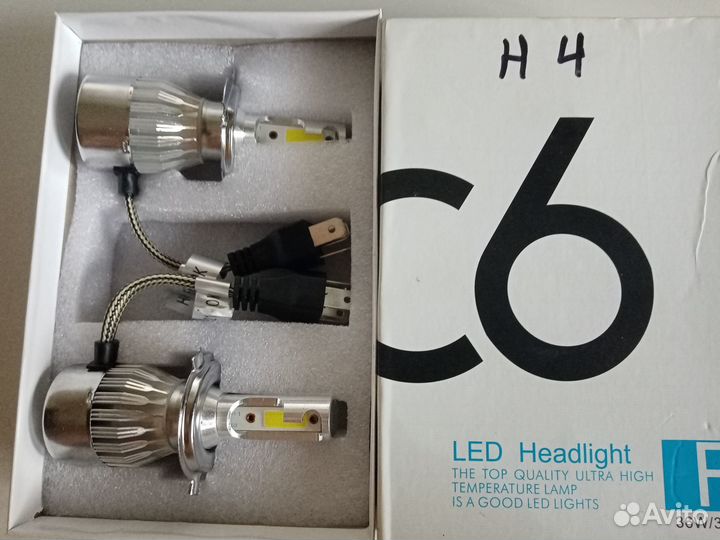 Лампа светодиодная LED C6 H4 6000К