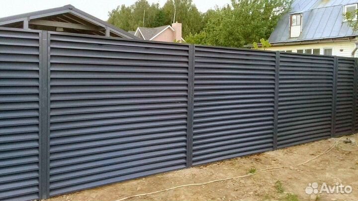 Заборы под ключ металлические жалюзи