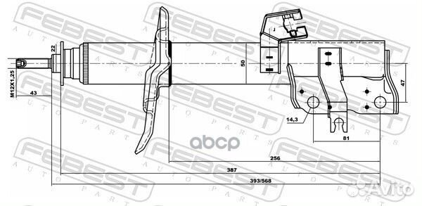 Амортизатор передн левый nissan X-trail T31