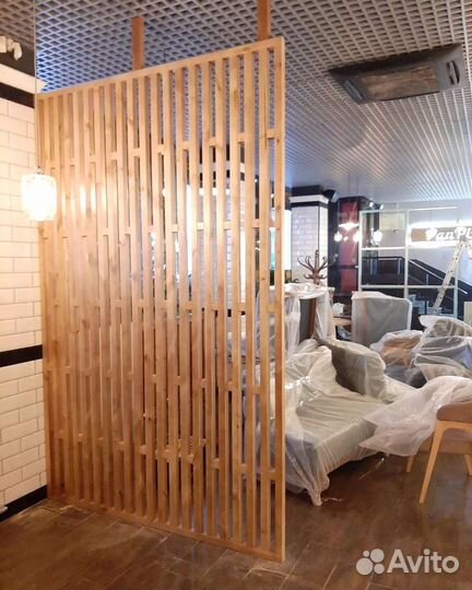 Декоративные рейки, Перегородки из реек