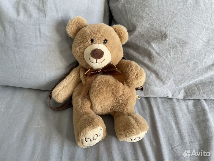 Рюкзак мягкая игрушка (заяц, мишка, бык)