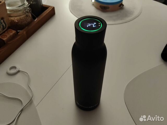 Умная бутылка термос с термометром