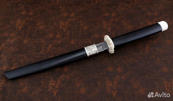 Премиум Нож Танто большой сталь дамаск, рукоять и