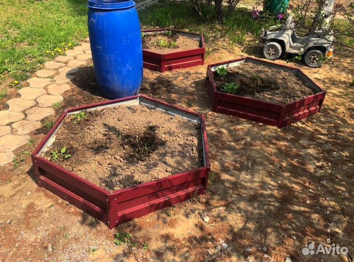 Грядка оцинкованная 1м х 4м х 22см