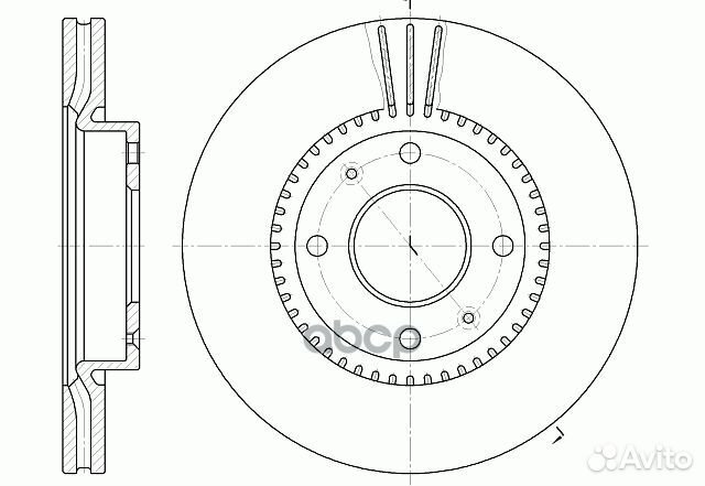Диск тормозной вентилируемый G-brake GR-02871