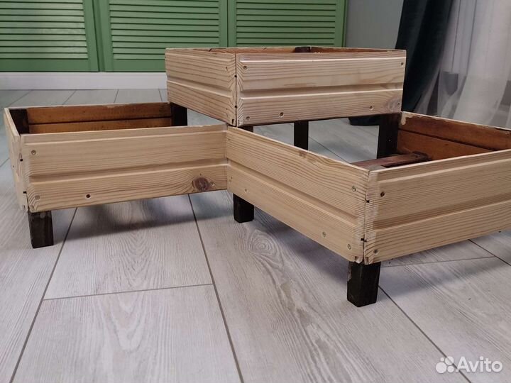 Подставка для цветов напольная деревянная