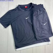 Спортивный костюм футболка + штаны Nike серый (Арт.84792)