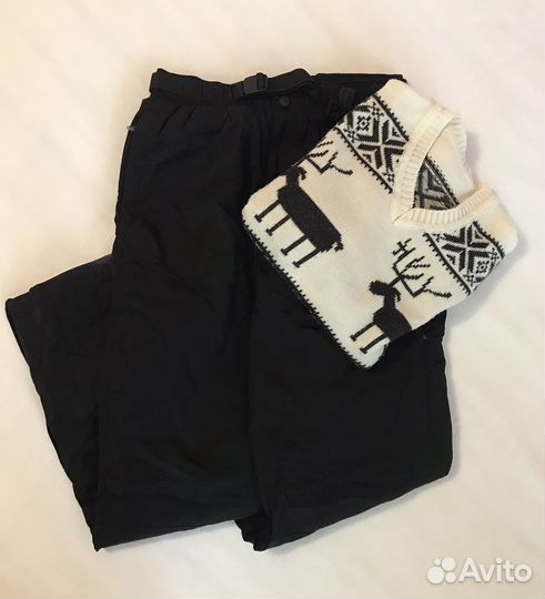 Лыжные брюки, на флисе, р-р 44-46