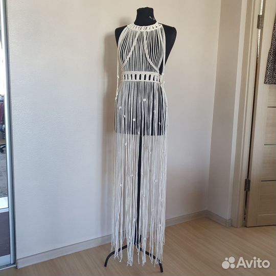 Платье туника макраме