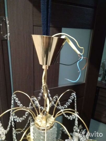 Хрустальная люстра СССР Чехия