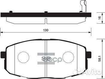 SP1162SNS 1038 02 колодки дисковые п Kia Caren