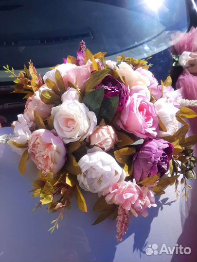 Свадебные украшения для автомобиля