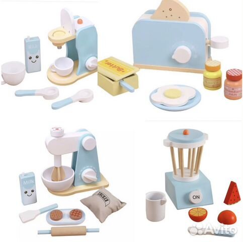 Детские тостер, миксер, соковыжималка, кофемашина