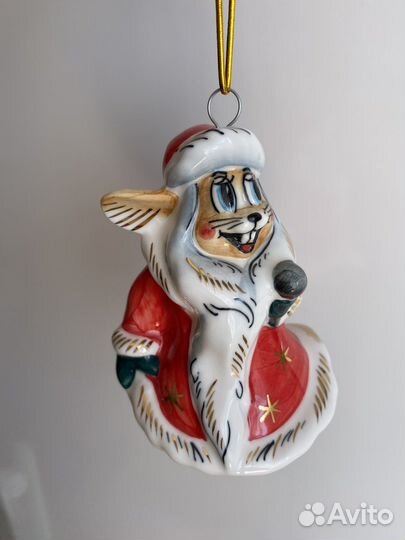 Елочная игрушка Заяц нп, Лефортовский фарфор