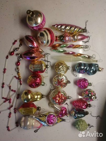 Ёлочные игрушки СССР старинные