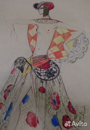 Музейный уровень Константин Бруни рисунок 1928 год