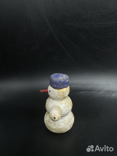 Елочное украшение папье маше снеговик снеговичок