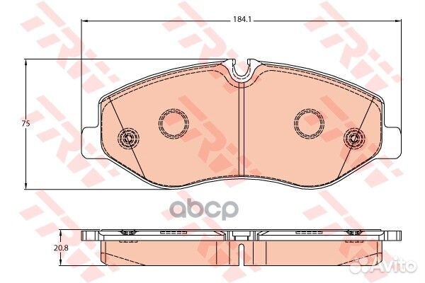 Колодки передние mercedes vito (W447) GDB2103 G