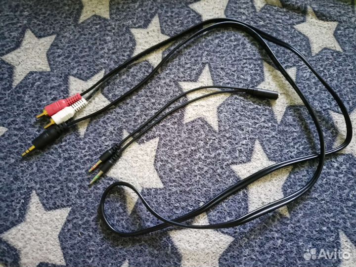 Кабель 3.5 - 2RCA 1.3m