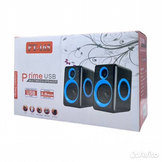 Активная акустич. система 2.0 FT-165 Black-blue