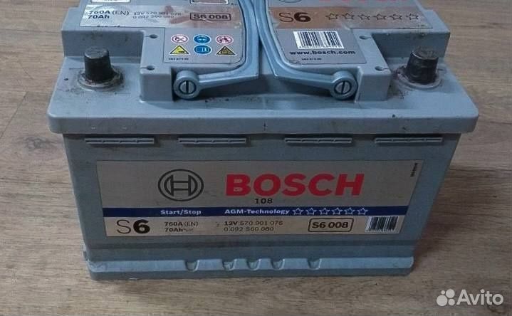 Аккумулятор Bosch S6 AGM 70Ah 760А S60 080